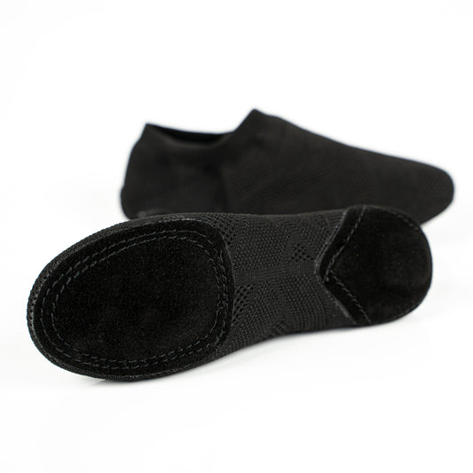 Bella Suede Sole Dance Flat - Black