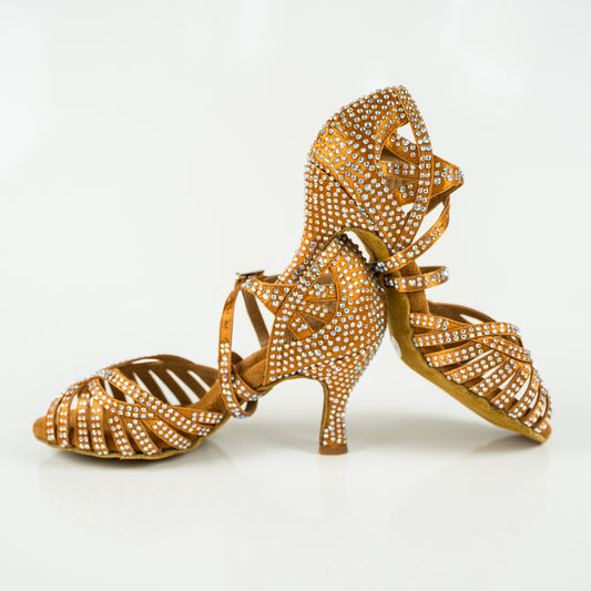 Abelia Dance Shoes - Brown (with Extra Cushioned Padding)