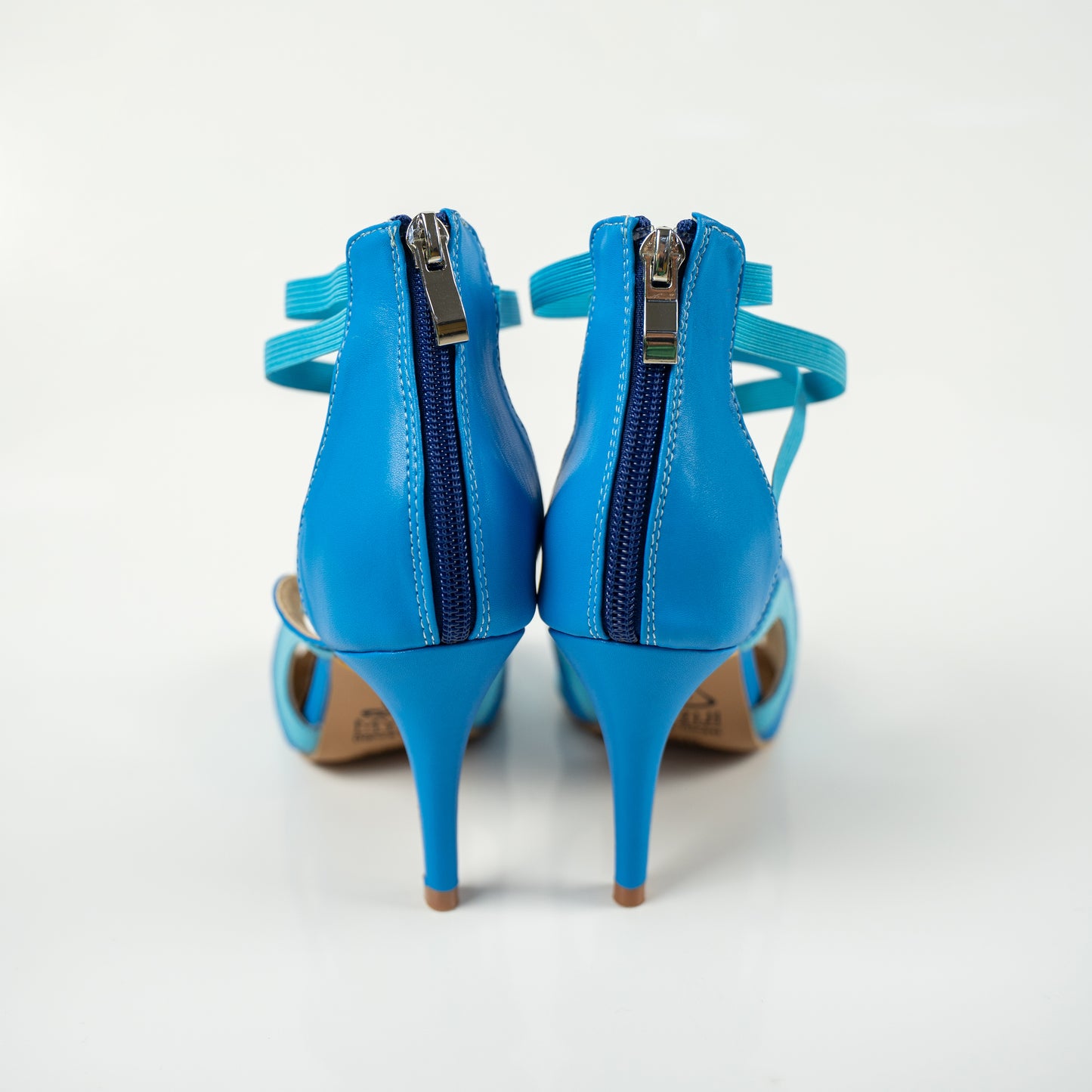 Open Toe Stiletto Sandals Dance Shoes - Azure