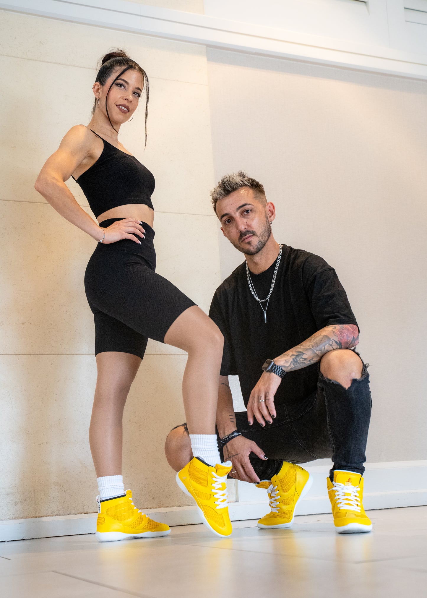 Vigor Hightop Dance Sneakers - Yellow