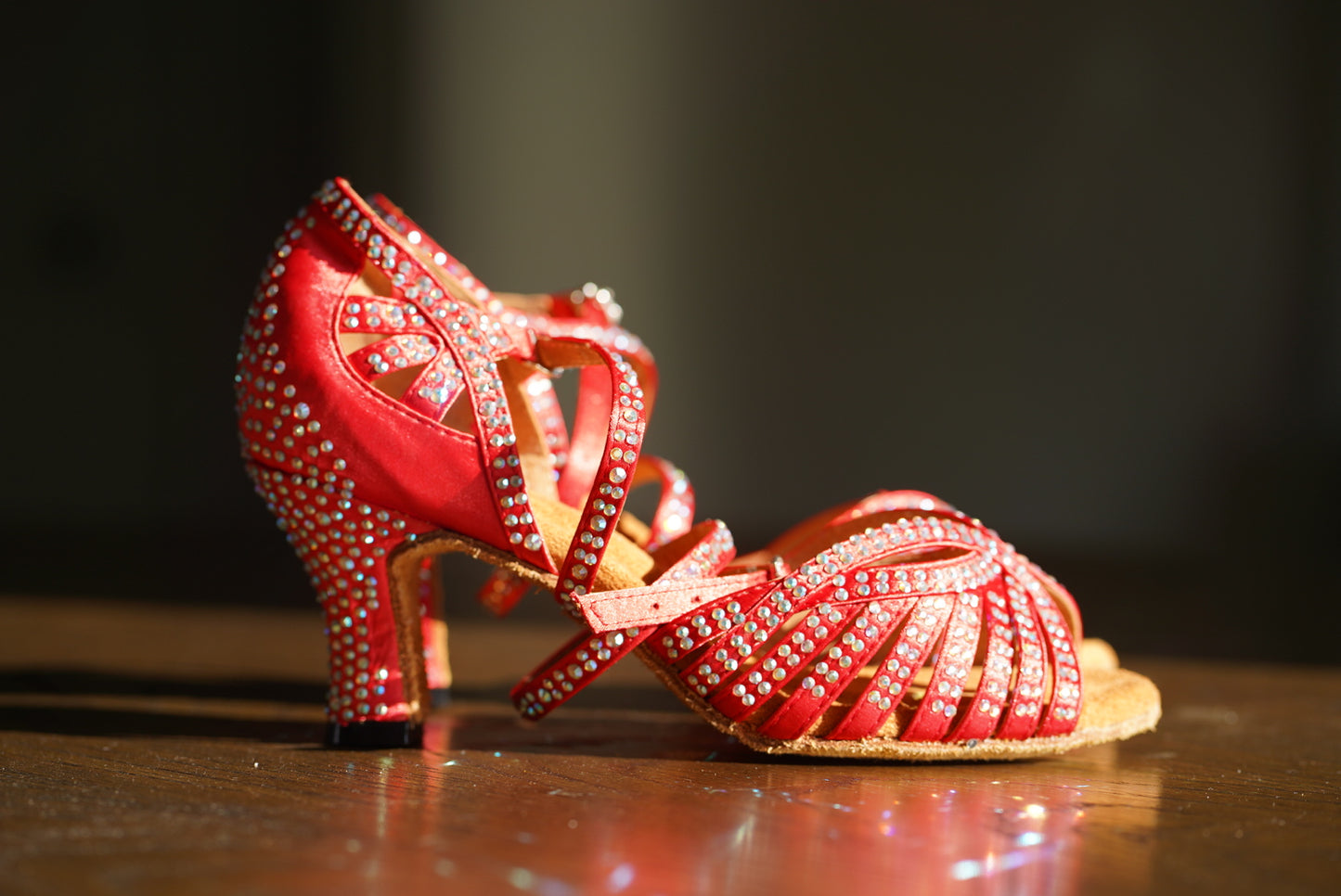 Abelia Dance Shoes - Red (with Extra Cushioned Padding)