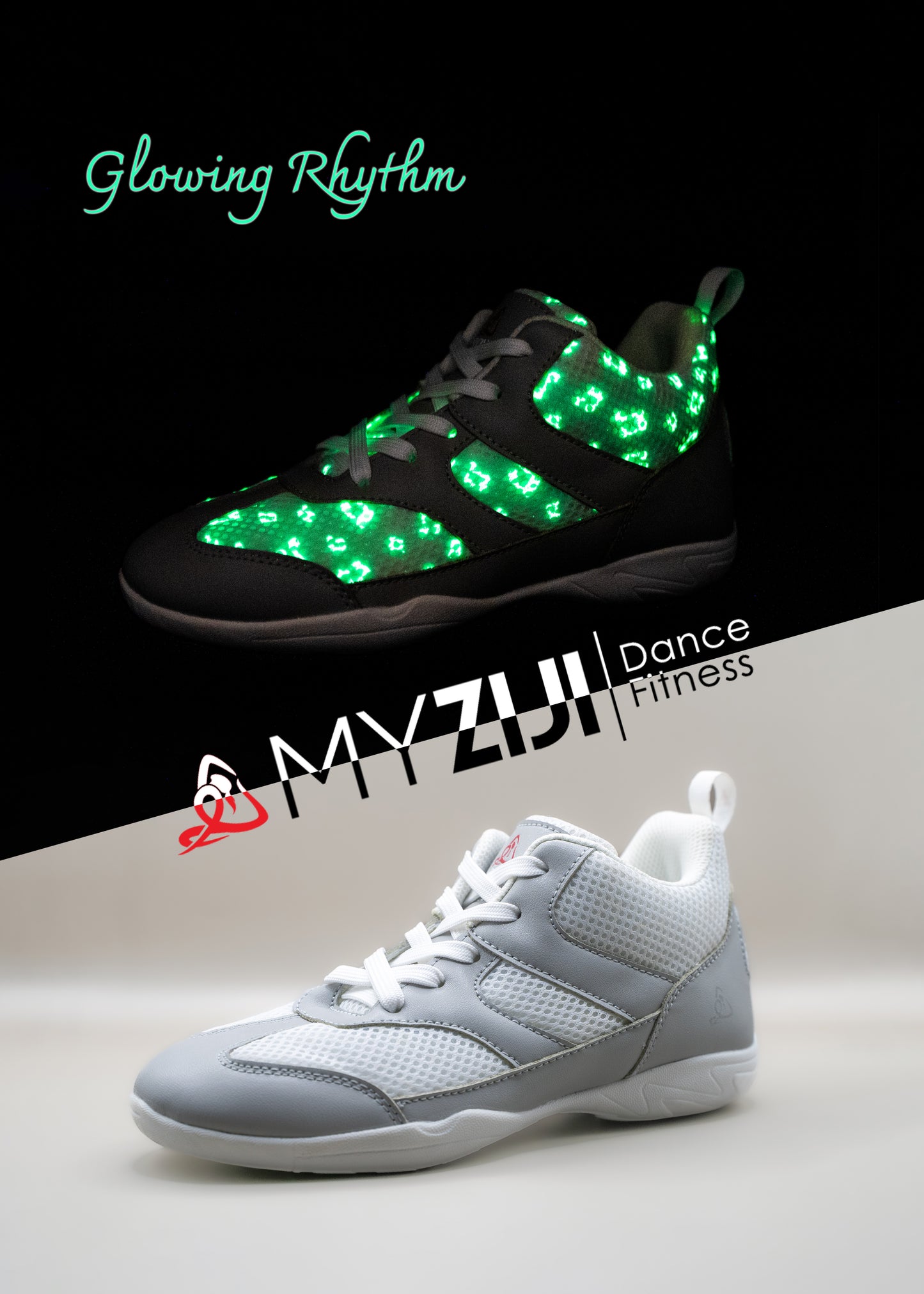 Glowing Rhythm Dance Sneakers - Black