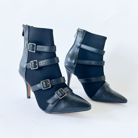 Reina Pointed-Toe Dance Boots - Black