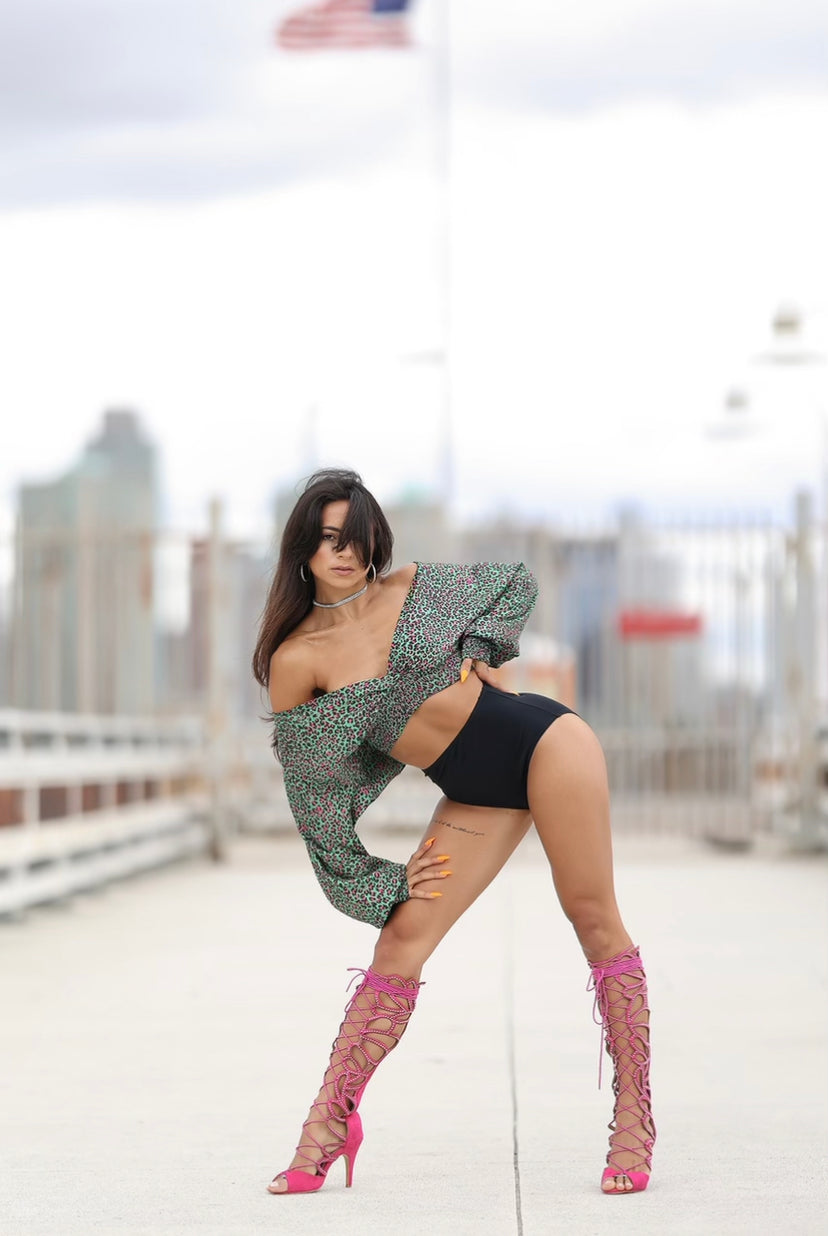 Drama Queen Laceup Rhinestone Boots - Pink