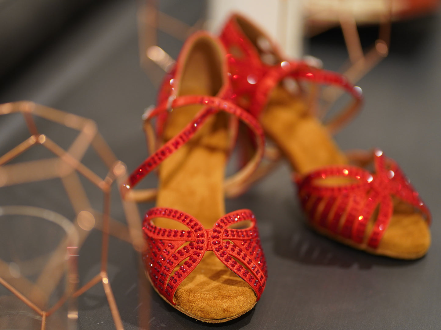Abelia Dance Shoes - Red (with Extra Cushioned Padding)