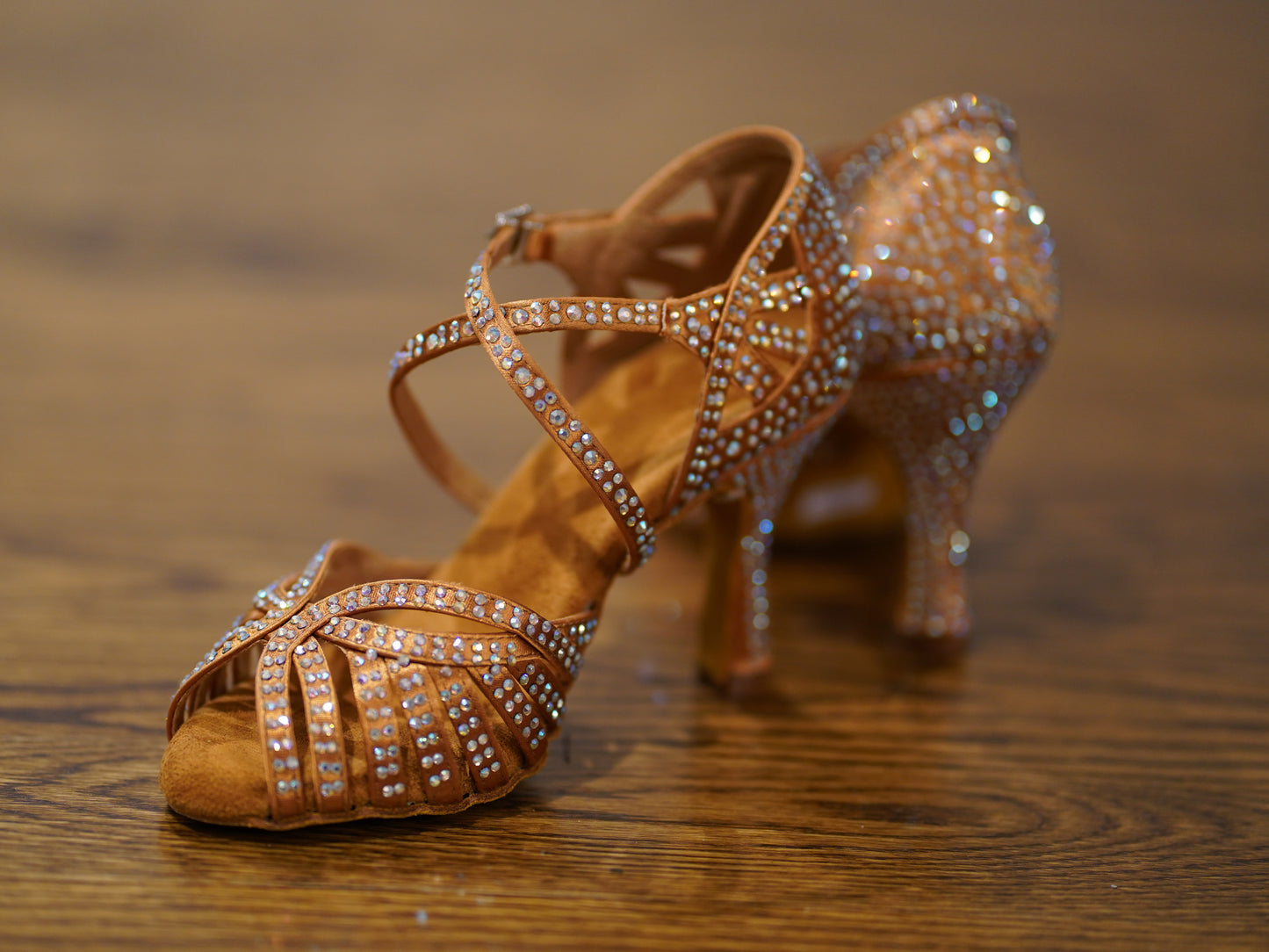 Abelia Dance Shoes - Brown (with Extra Cushioned Padding)