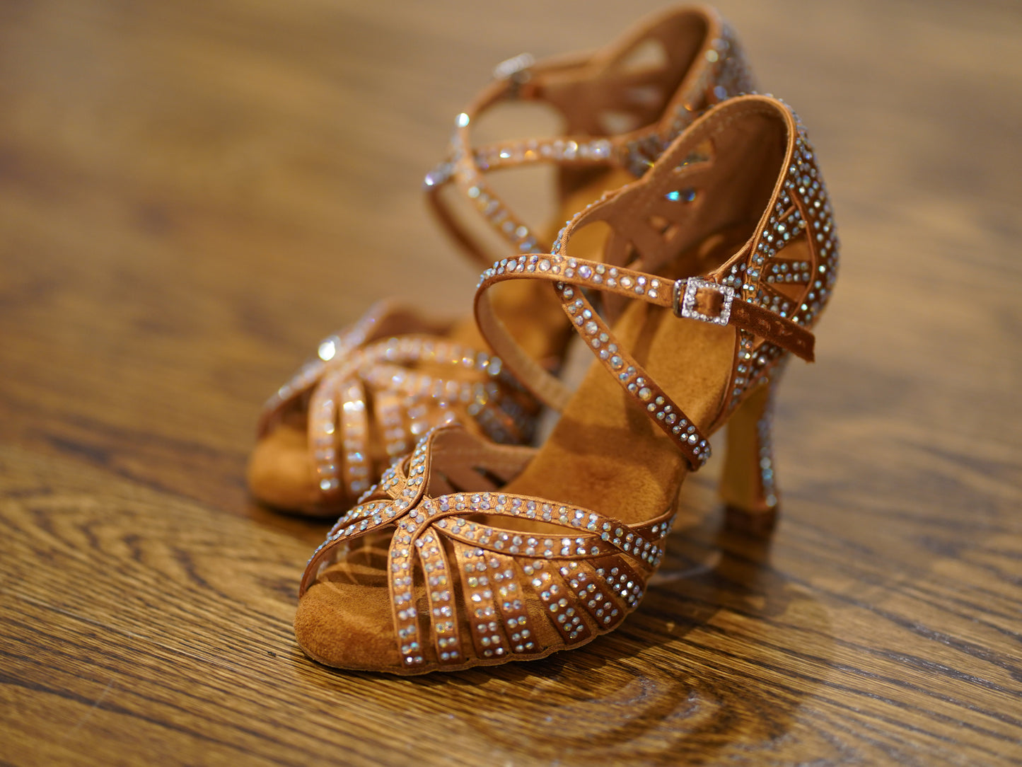 Abelia Dance Shoes - Brown (with Extra Cushioned Padding)