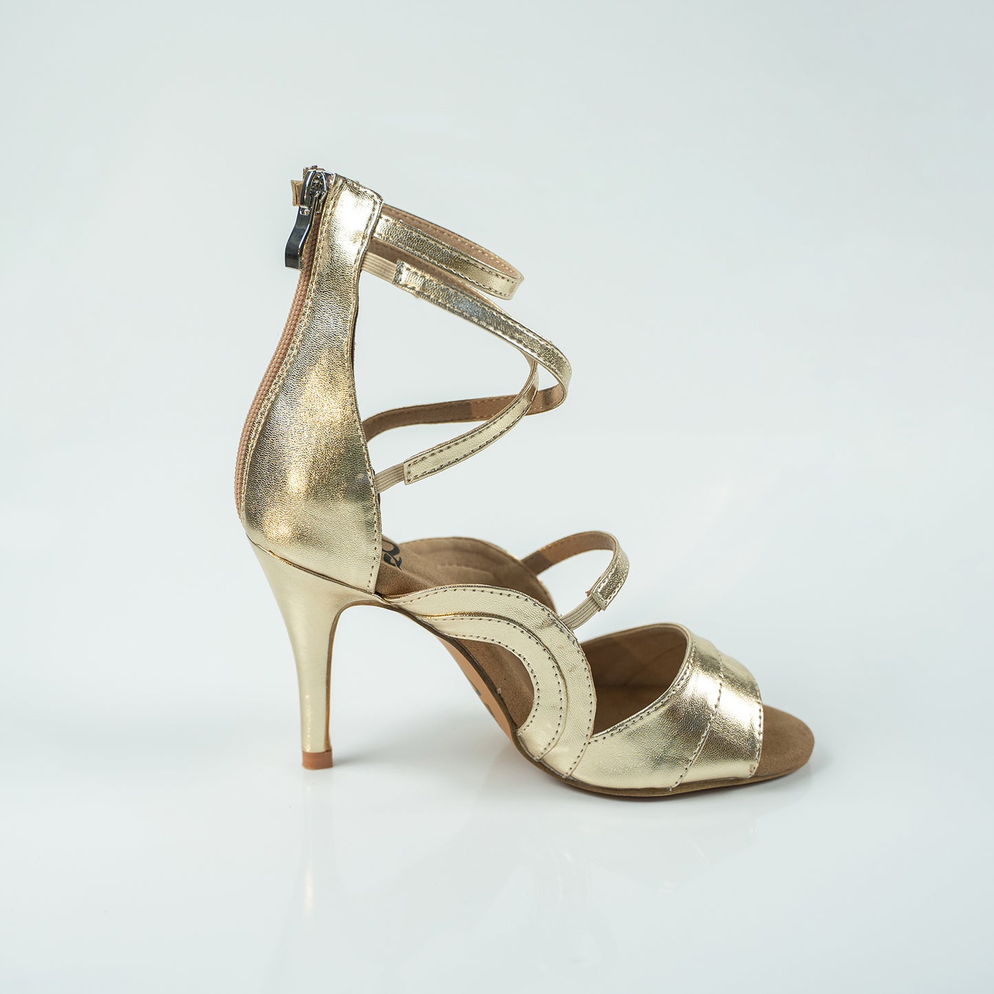 Athena II Open Toe Stiletto Sandals Dance Shoes - Gold