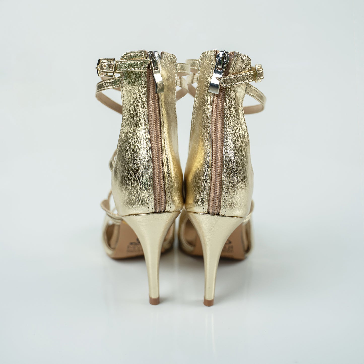 Athena II Open Toe Stiletto Sandals Dance Shoes - Gold