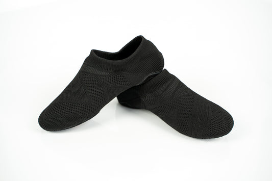 Bella Suede Sole Dance Flat - Black