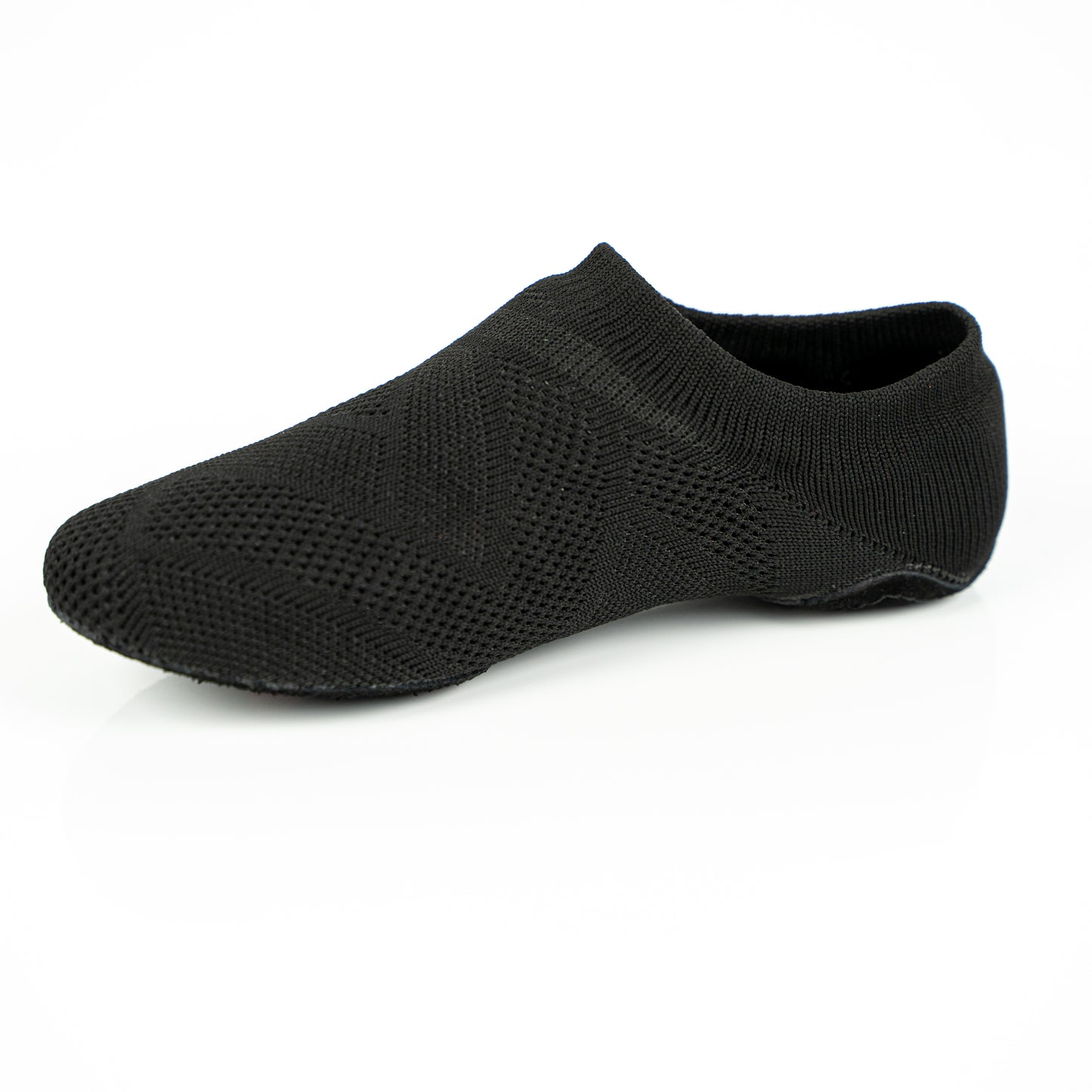 Bella Suede Sole Dance Flat - Black