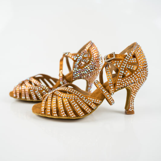 Abelia Dance Shoes - Brown (with Extra Cushioned Padding)