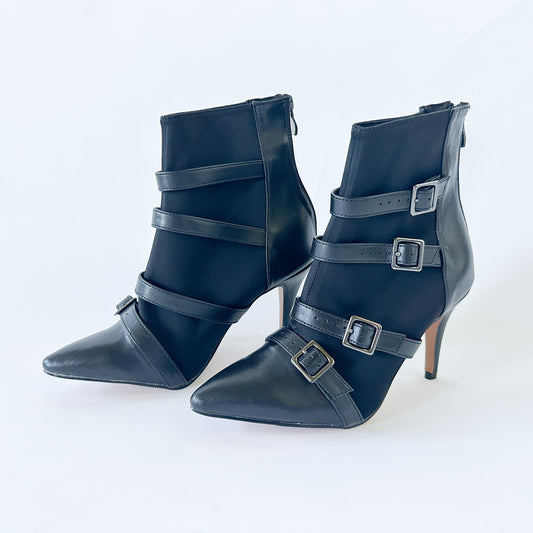 Reina Pointed-Toe Dance Boots - Black
